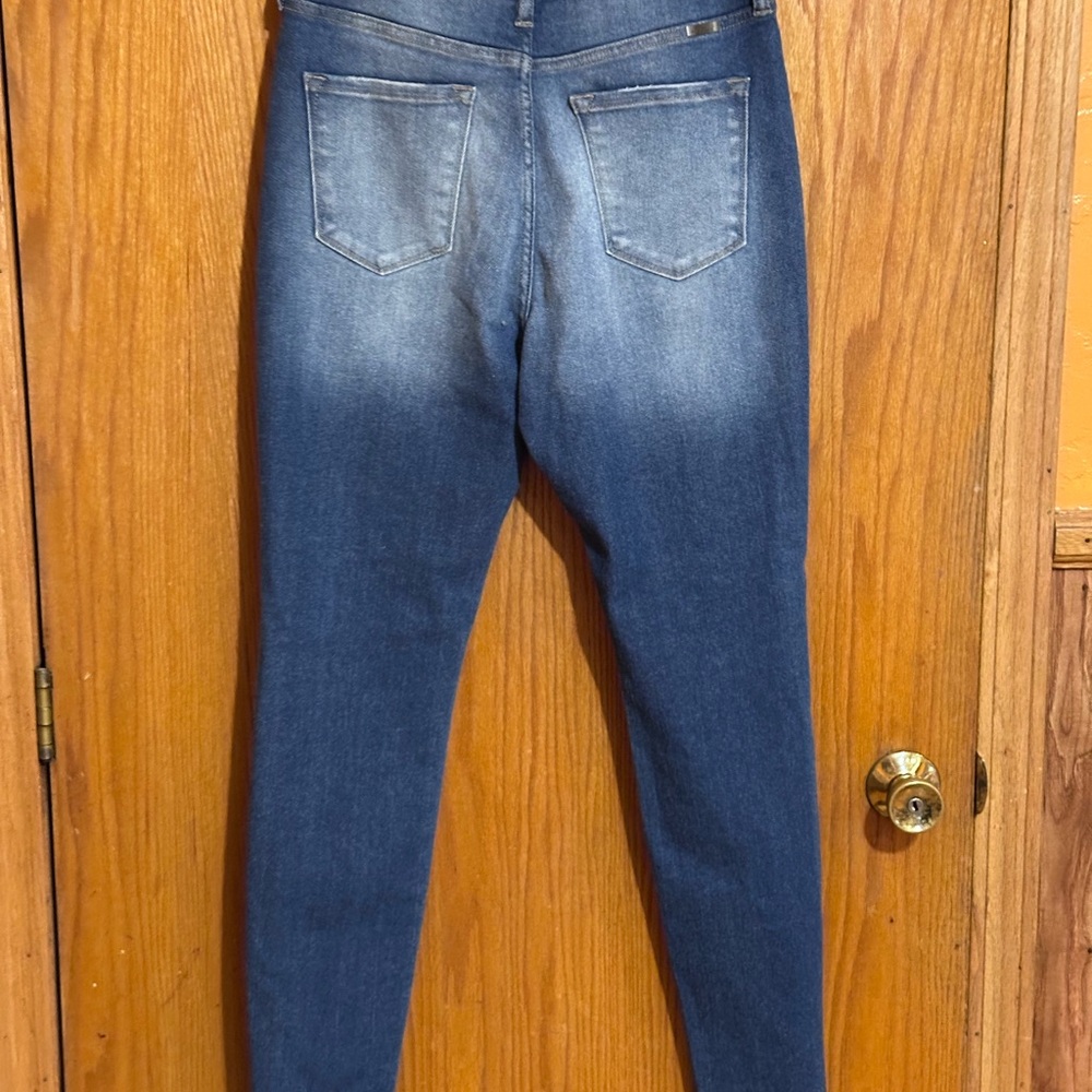 Kancan‎ women’s jeans sz 29 raw hem distressed high rise - Picture 4 of 9